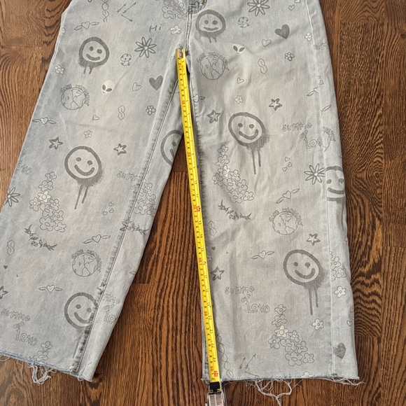 Easel Wide Leg Jeans Happy And You Know It Size Medium - Picture 7 of 9